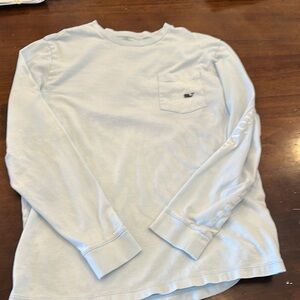 Vineyard Vines Light Blue Christmas Tee YXL